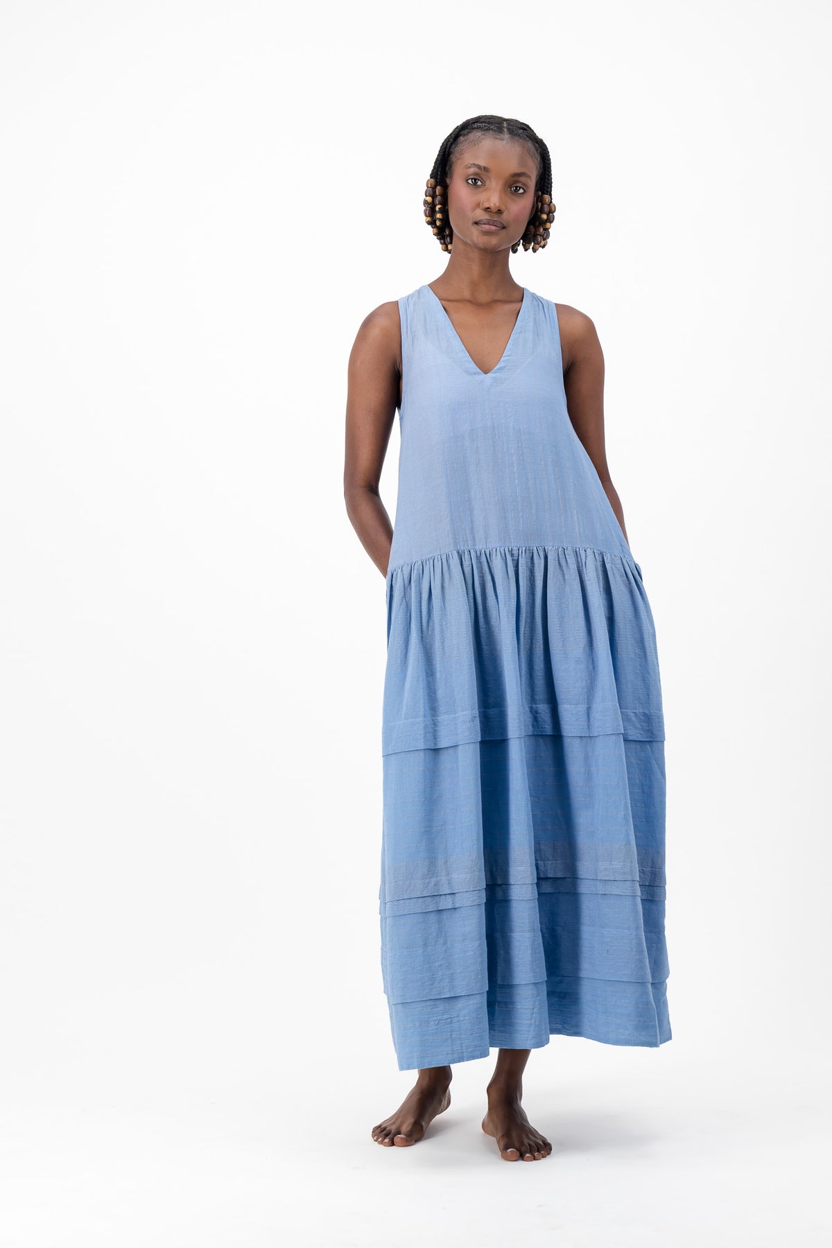 June Bug Handloom - Hydrangea Lurex