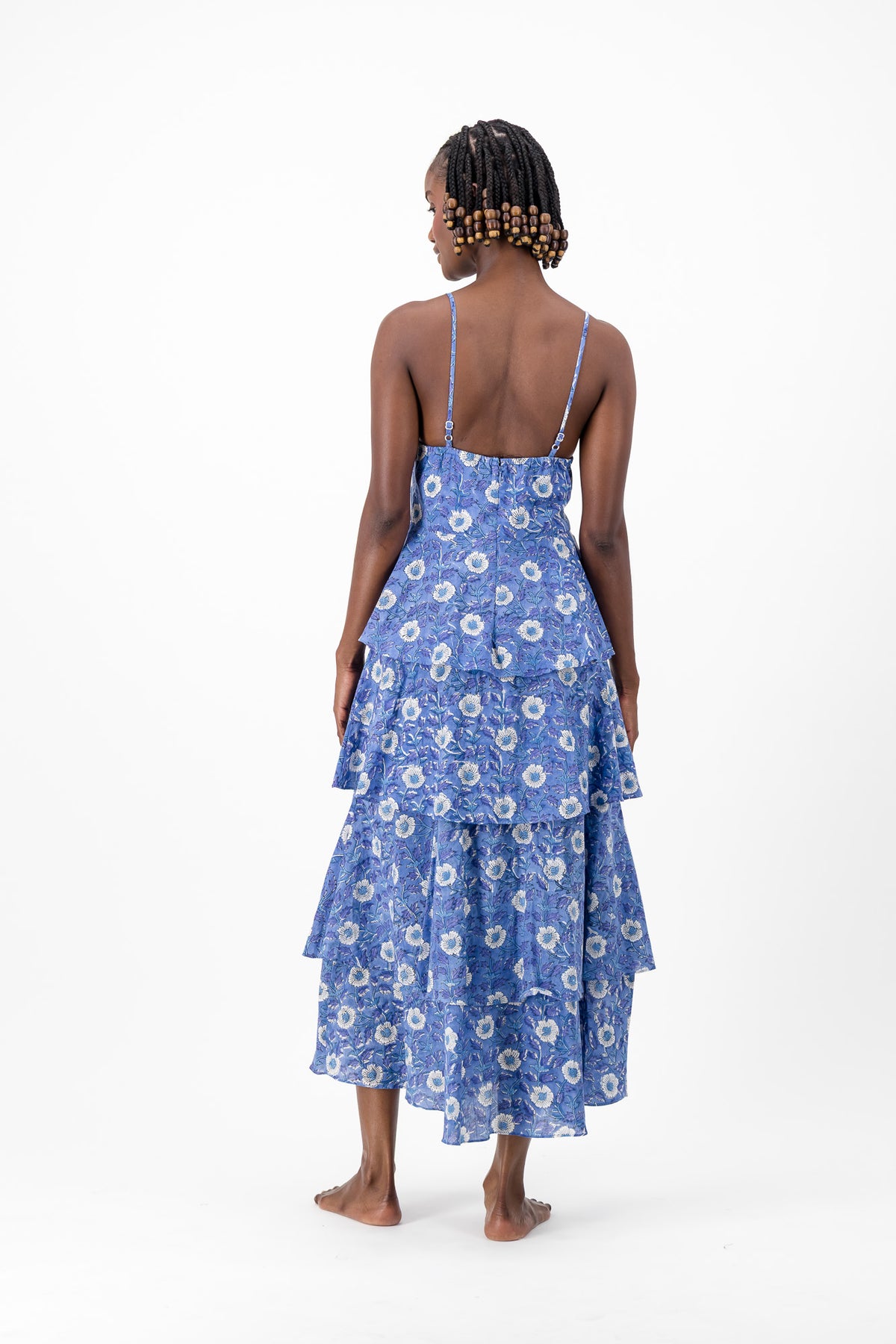 Sun Frill Dress - Royal Bloom