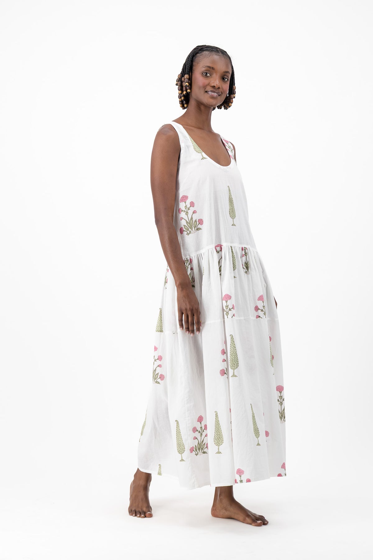 Vest Dress - Flower Party