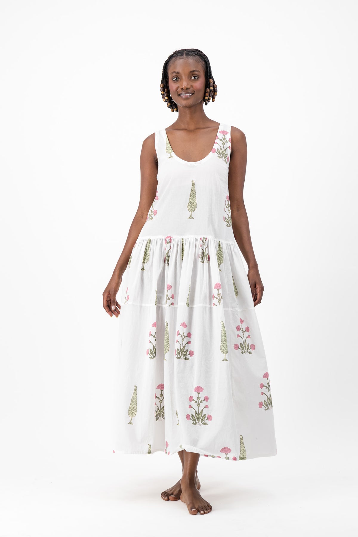 Vest Dress - Flower Party