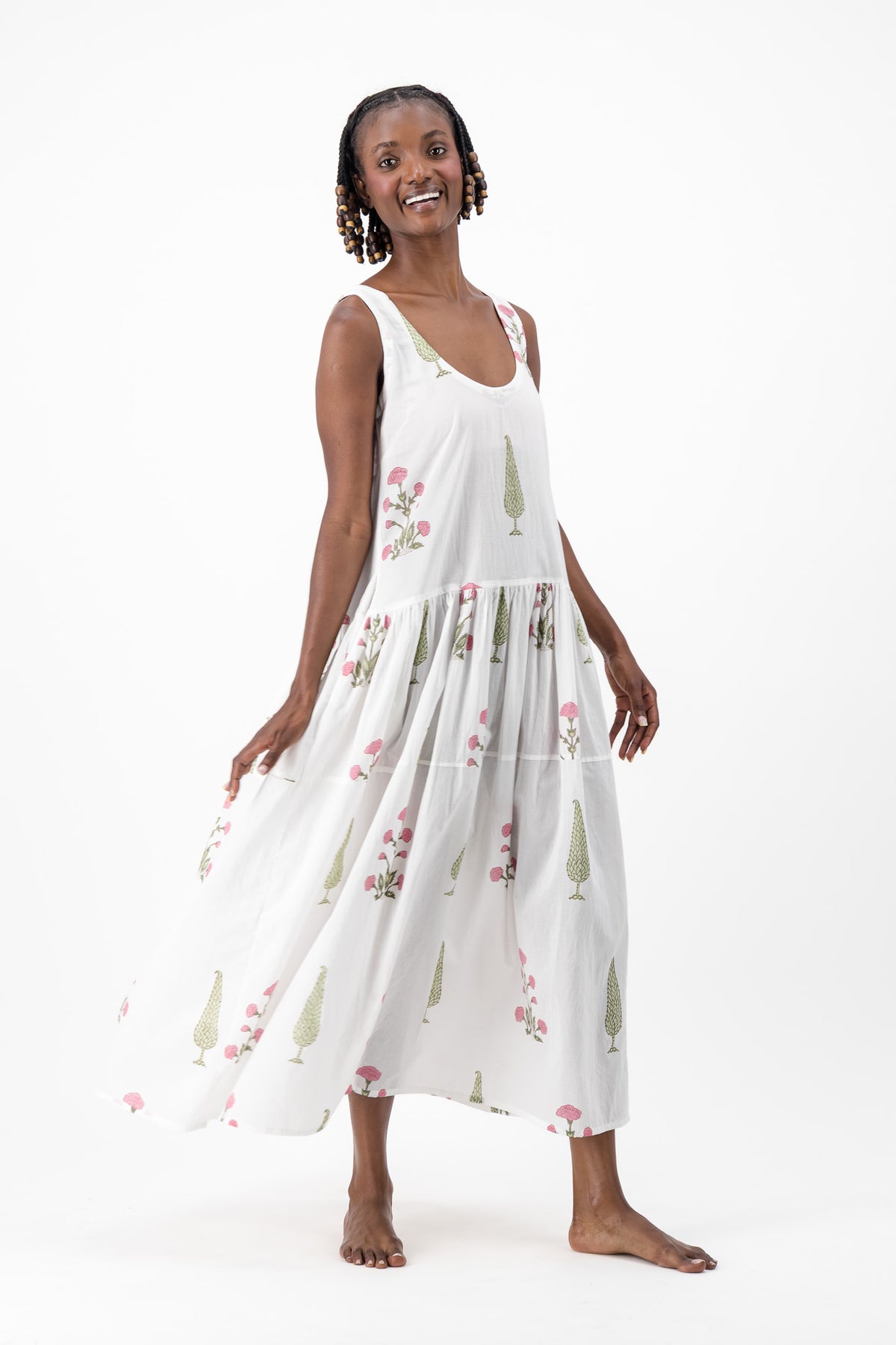 Vest Dress - Flower Party