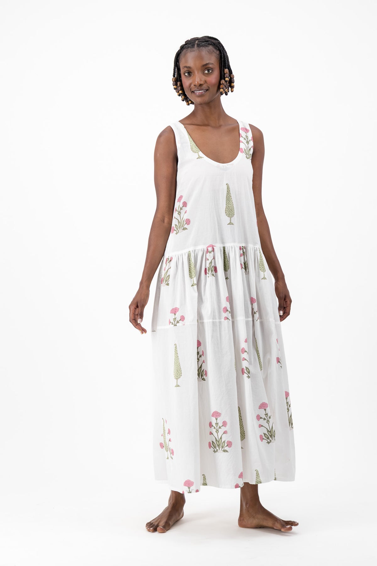 Vest Dress - Flower Party