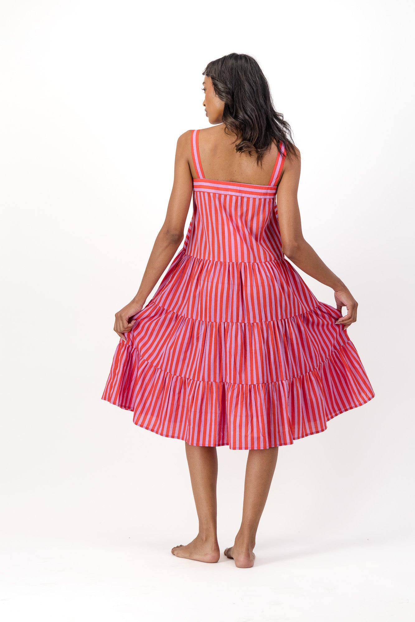 Patsy Dress - Cherry Stripes