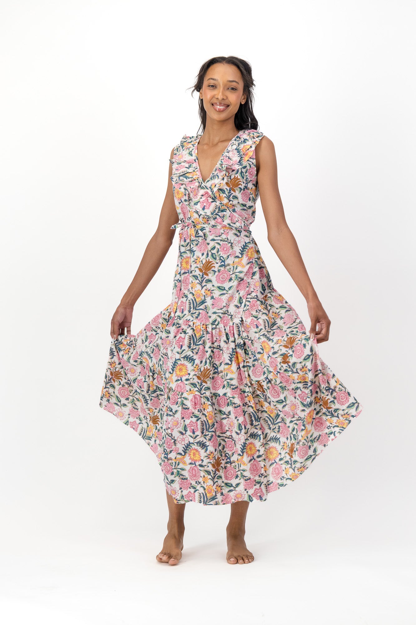 Frill Wrap Dress - Summer in Sienna