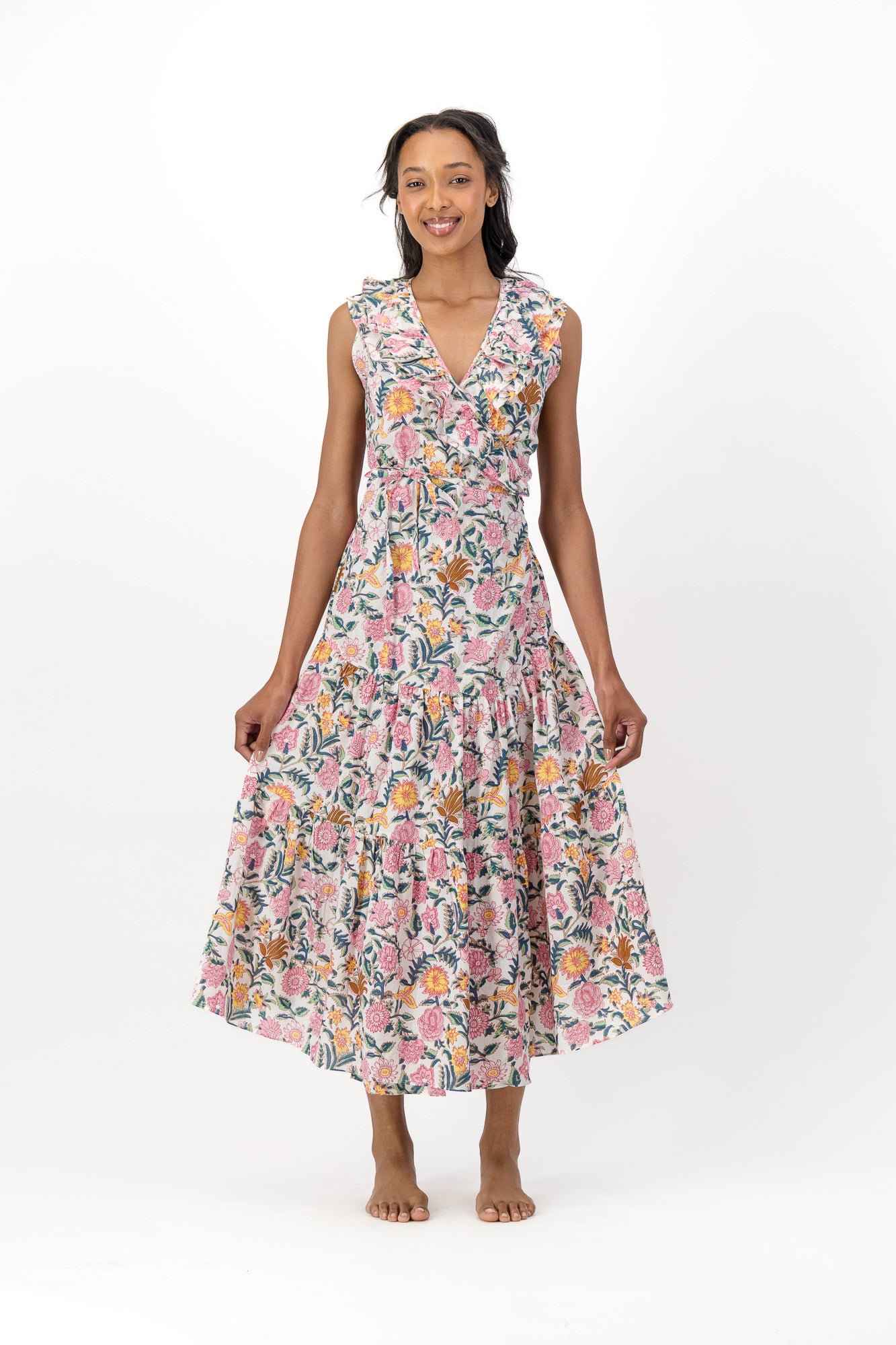 Frill Wrap Dress - Summer in Sienna