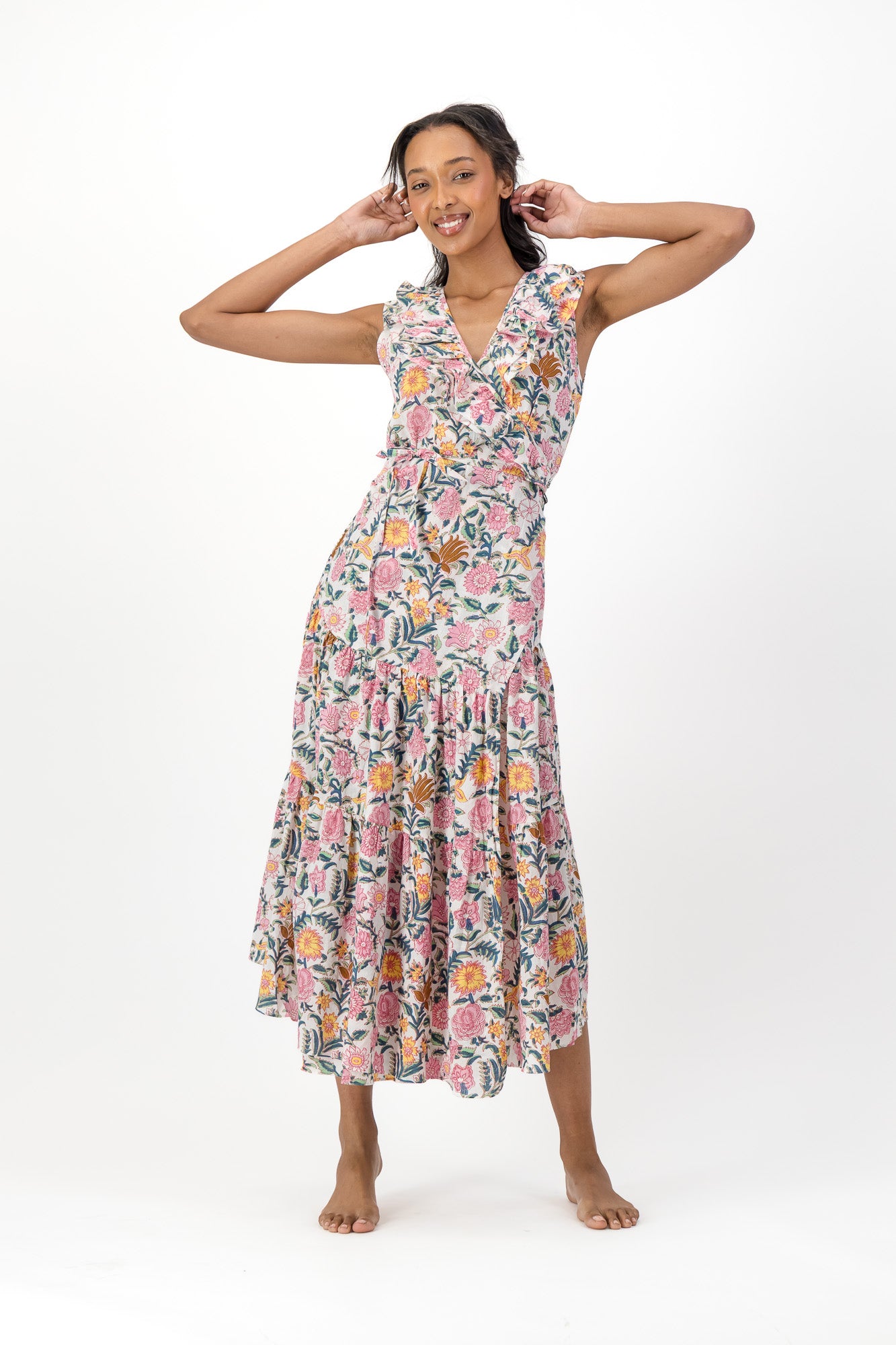Frill Wrap Dress - Summer in Sienna
