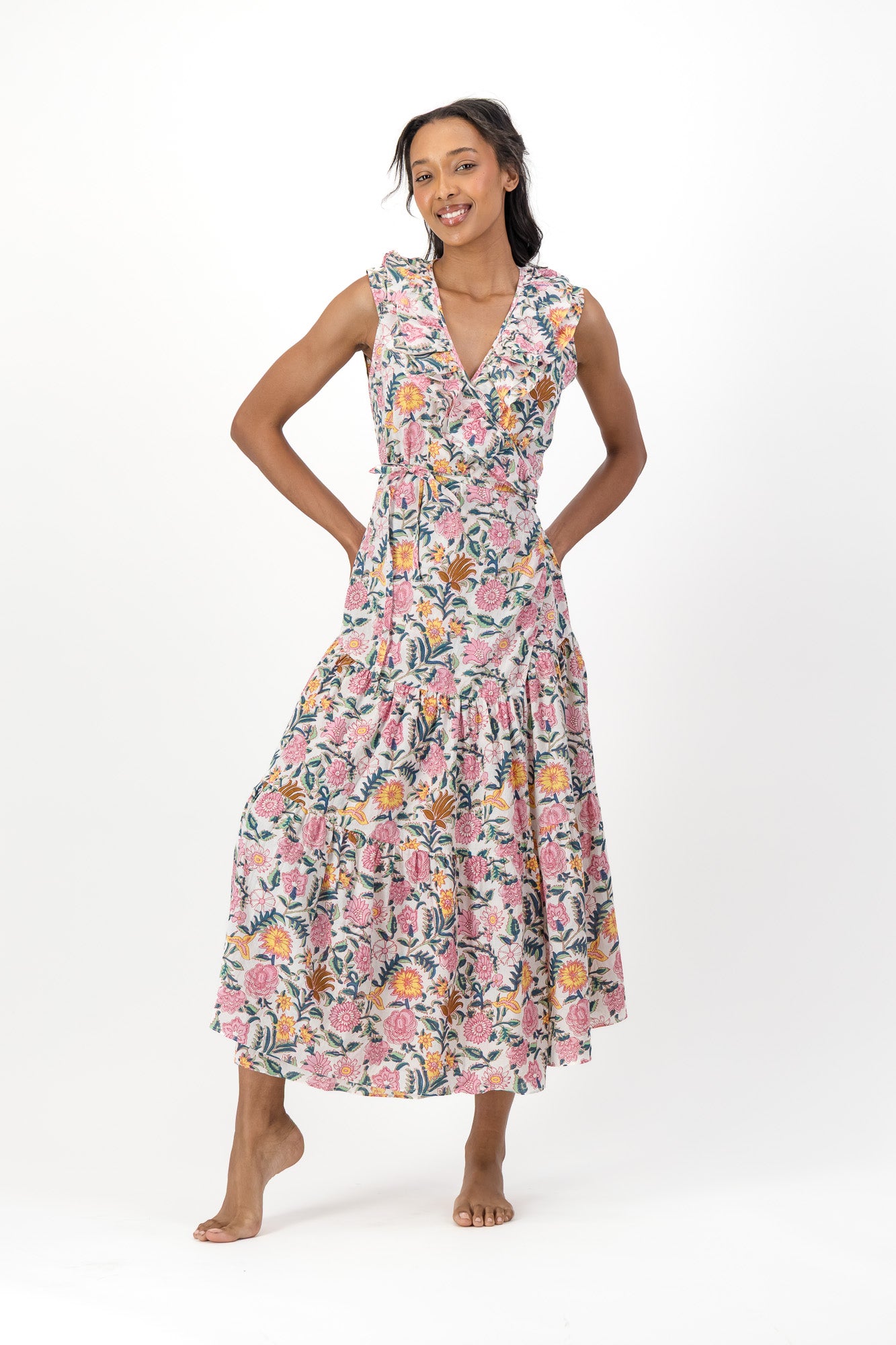 Frill Wrap Dress - Summer in Sienna