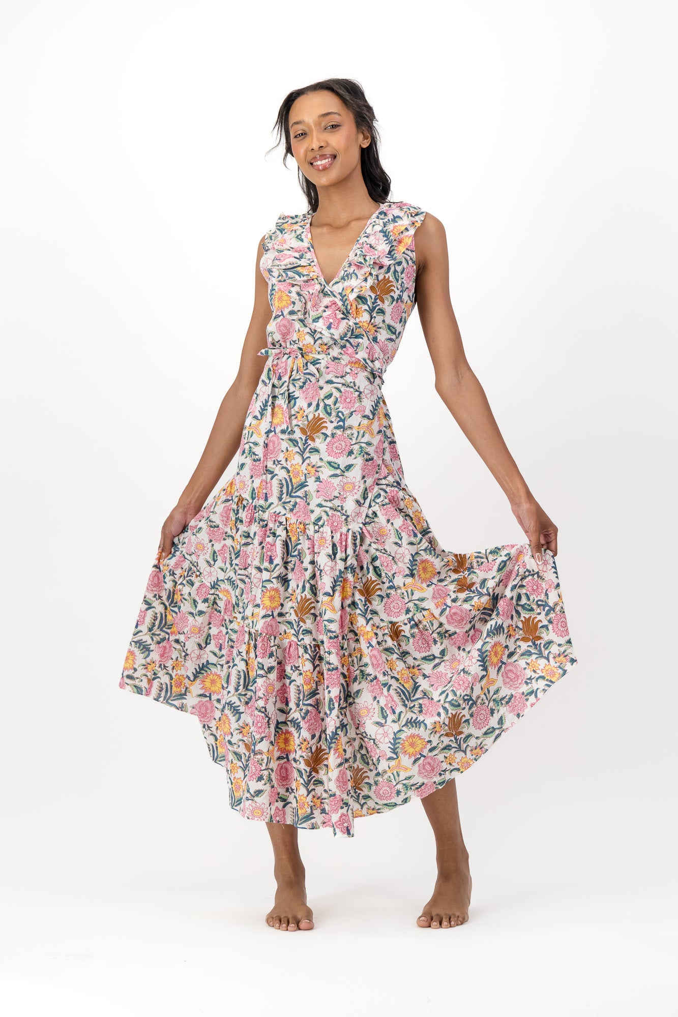 Frill Wrap Dress - Summer in Sienna