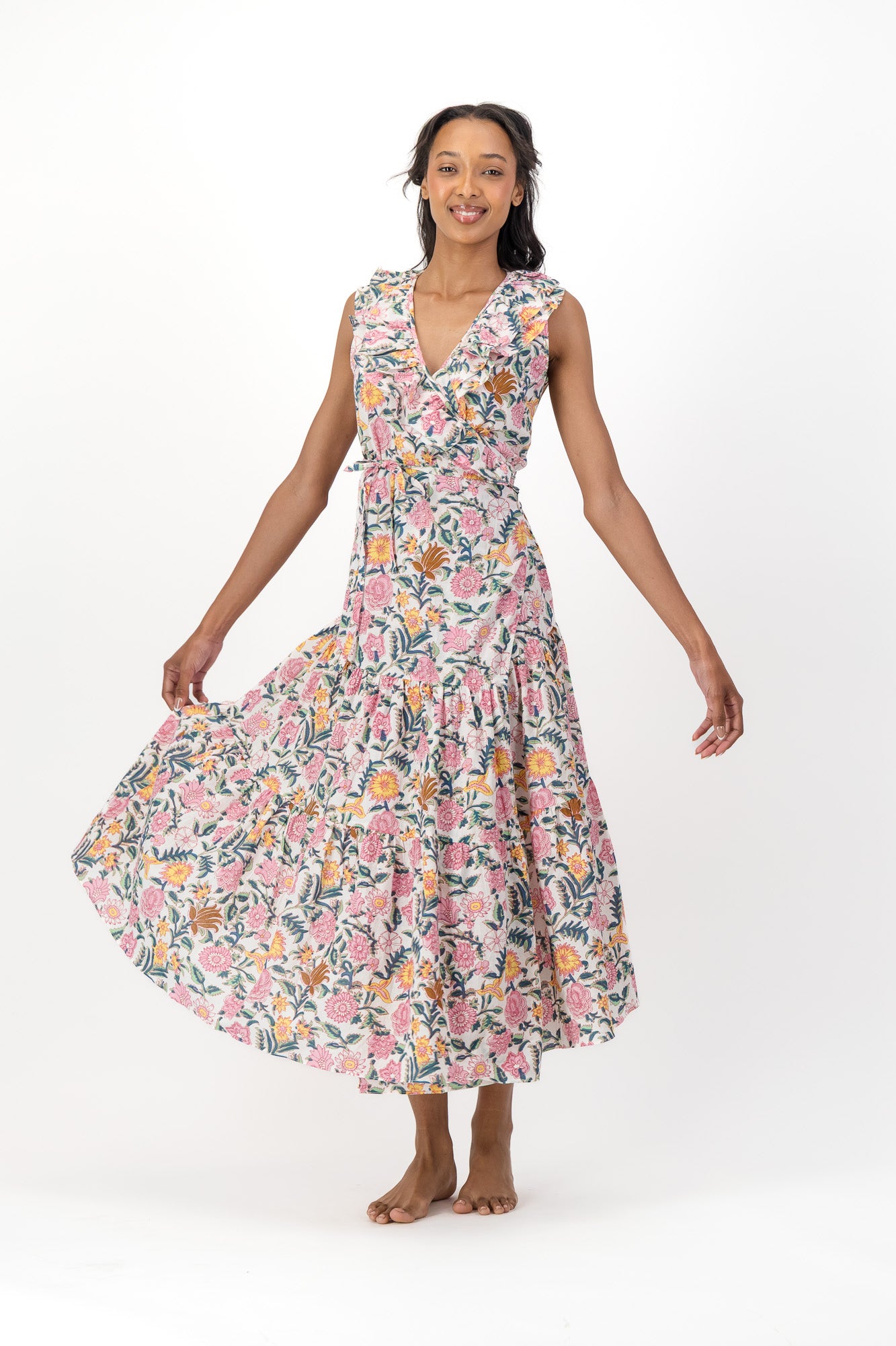 Frill Wrap Dress - Summer in Sienna