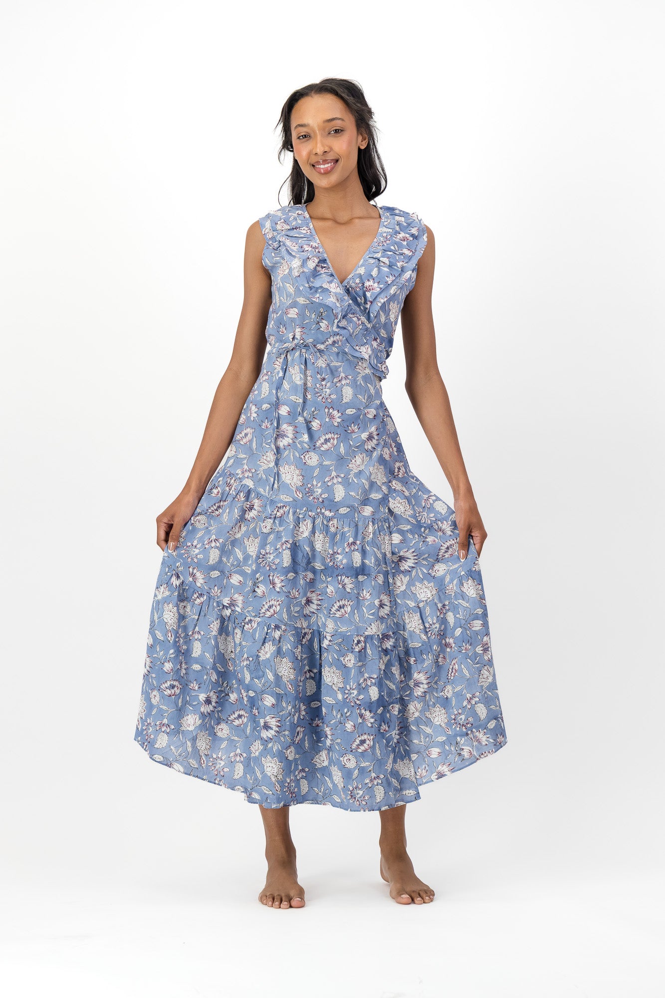 Frill Wrap Dress - French Folly