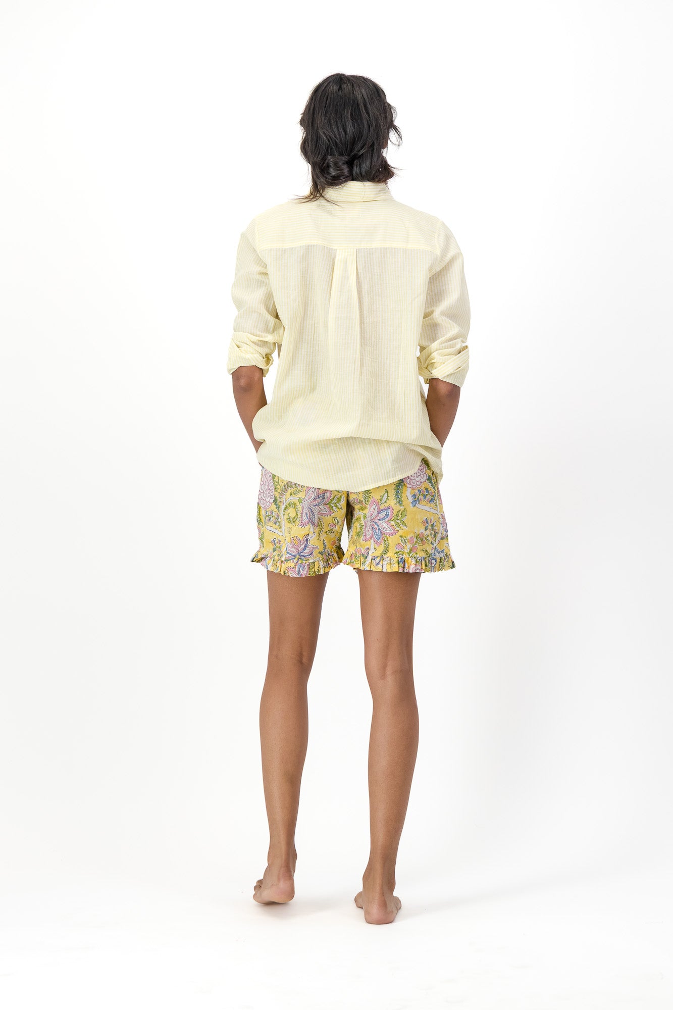 Classic Shirt Handloom - Lemon Stripe