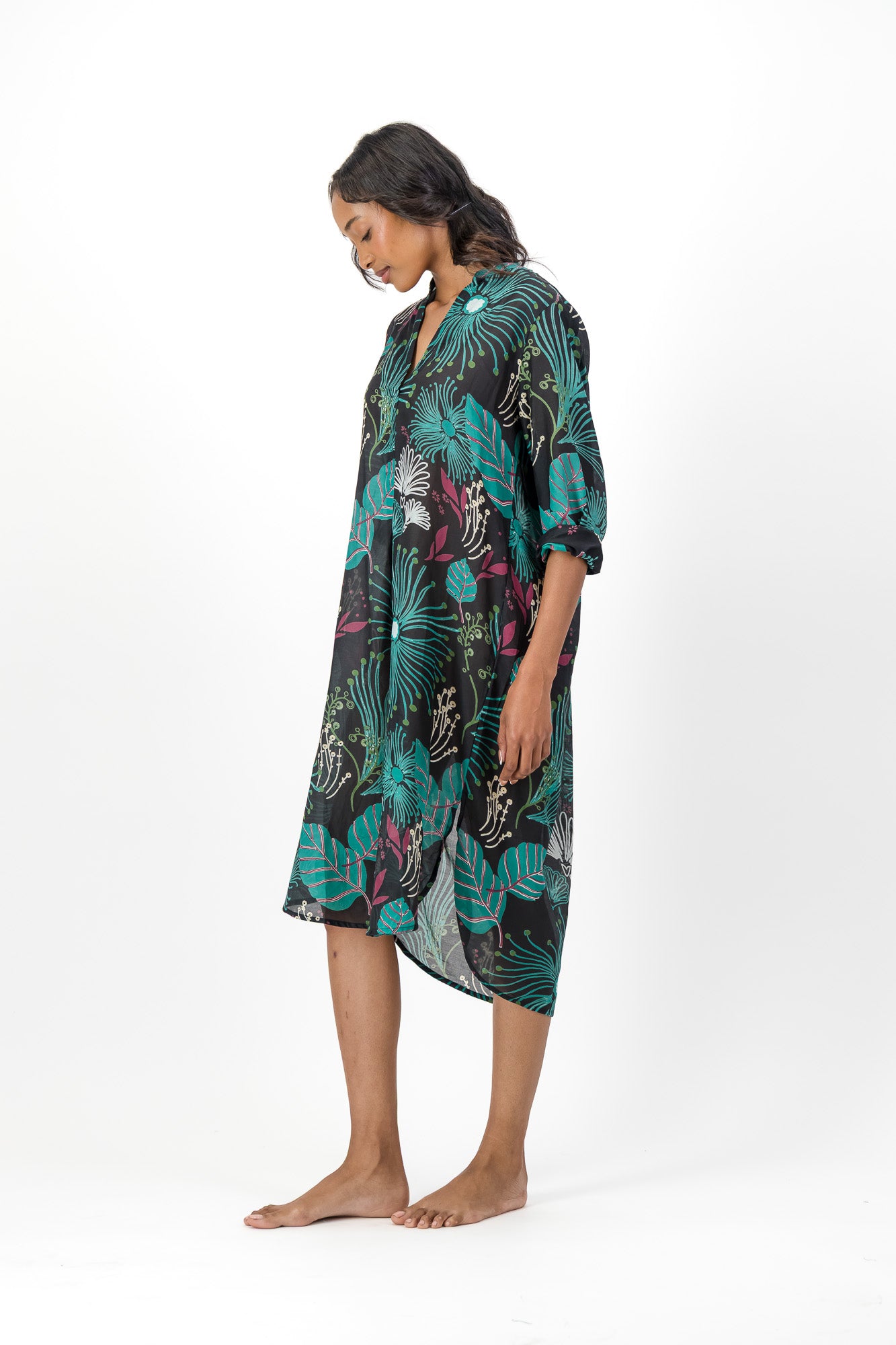 Noa Dress Silk Cotton - Japanese Dream
