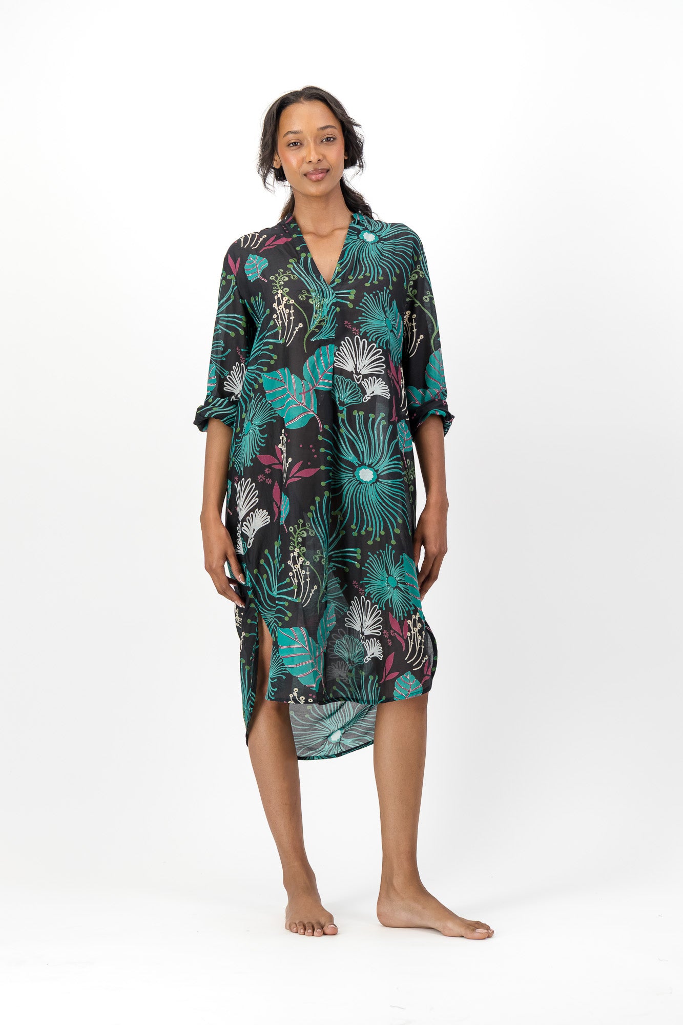 Noa Dress Silk Cotton - Japanese Dream