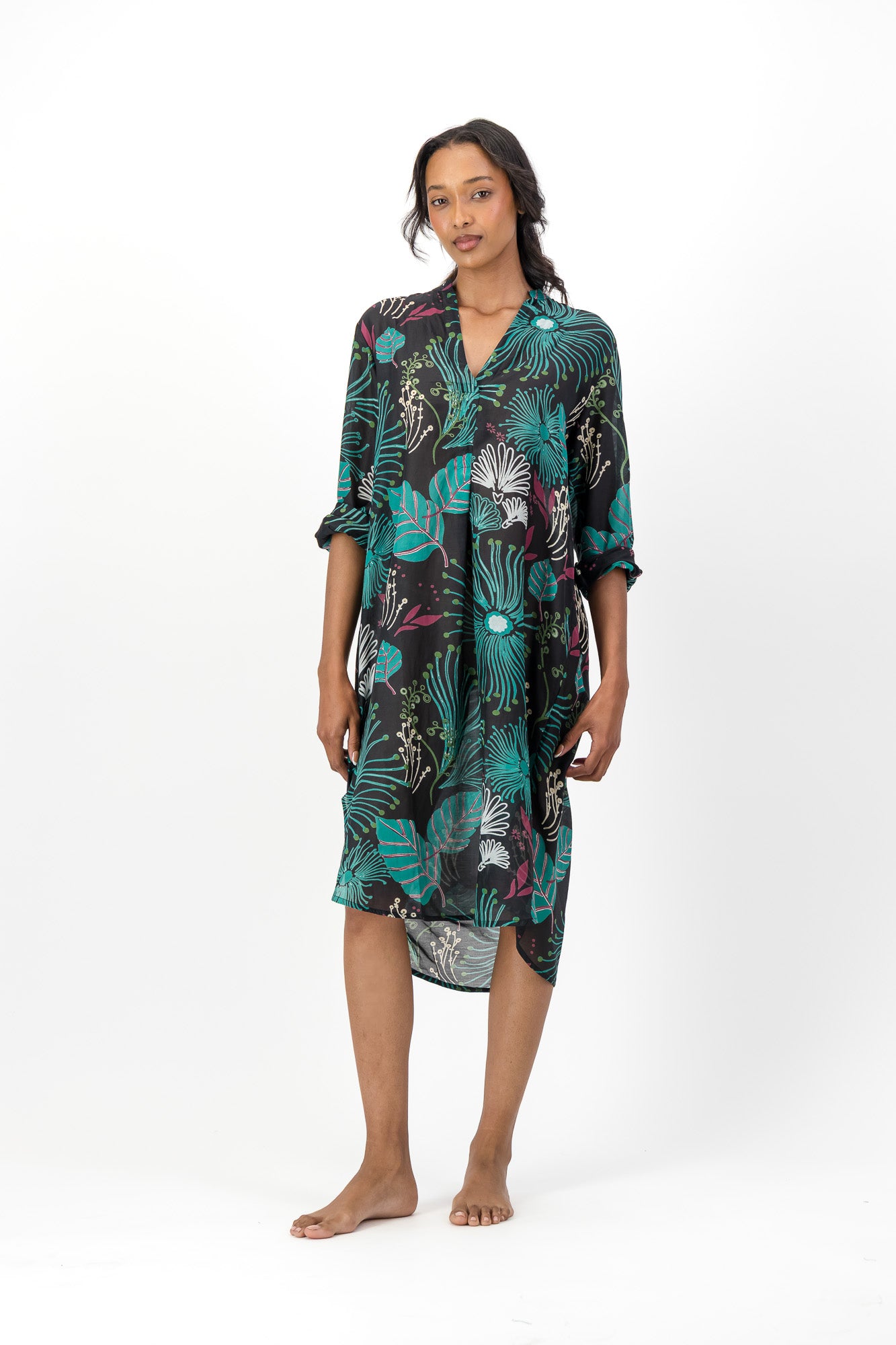 Noa Dress Silk Cotton - Japanese Dream