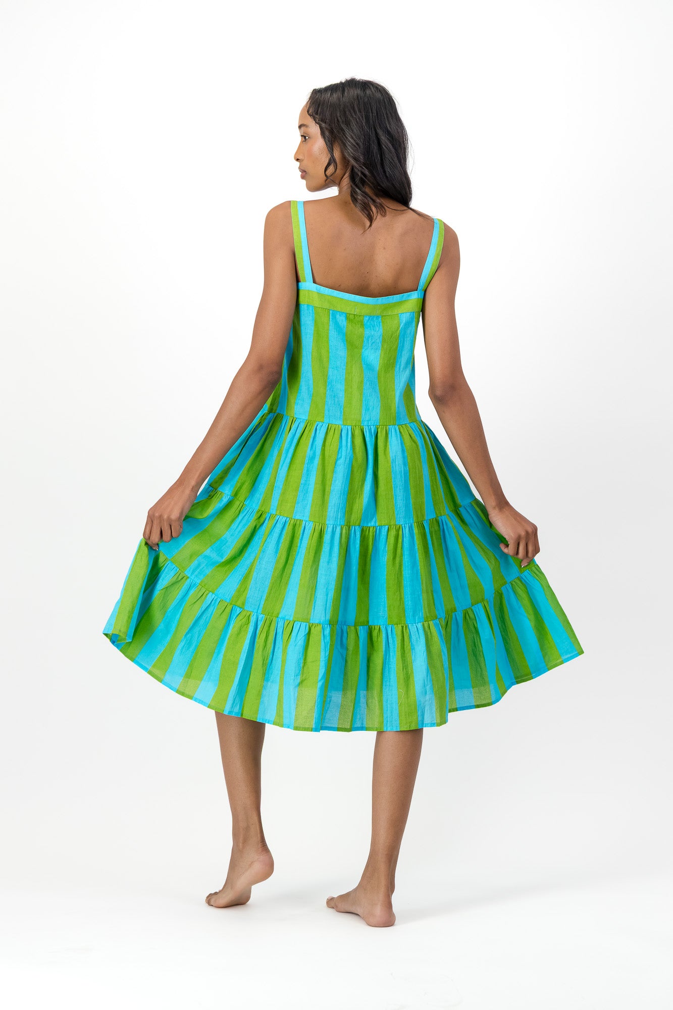 Patsy Dress - Melon Stripes