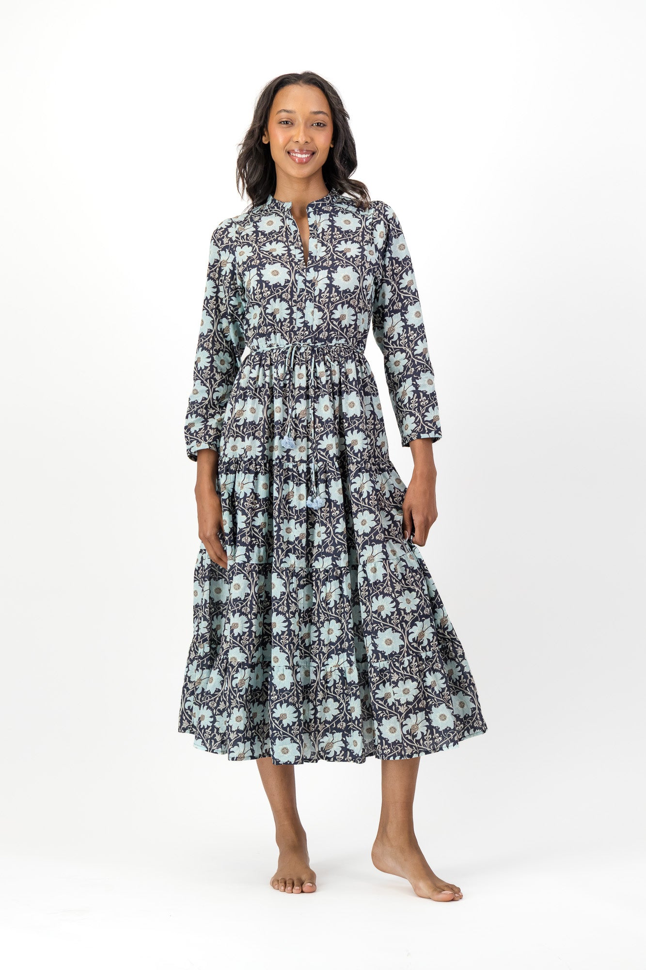 Isolde Dress - Petrol Rose