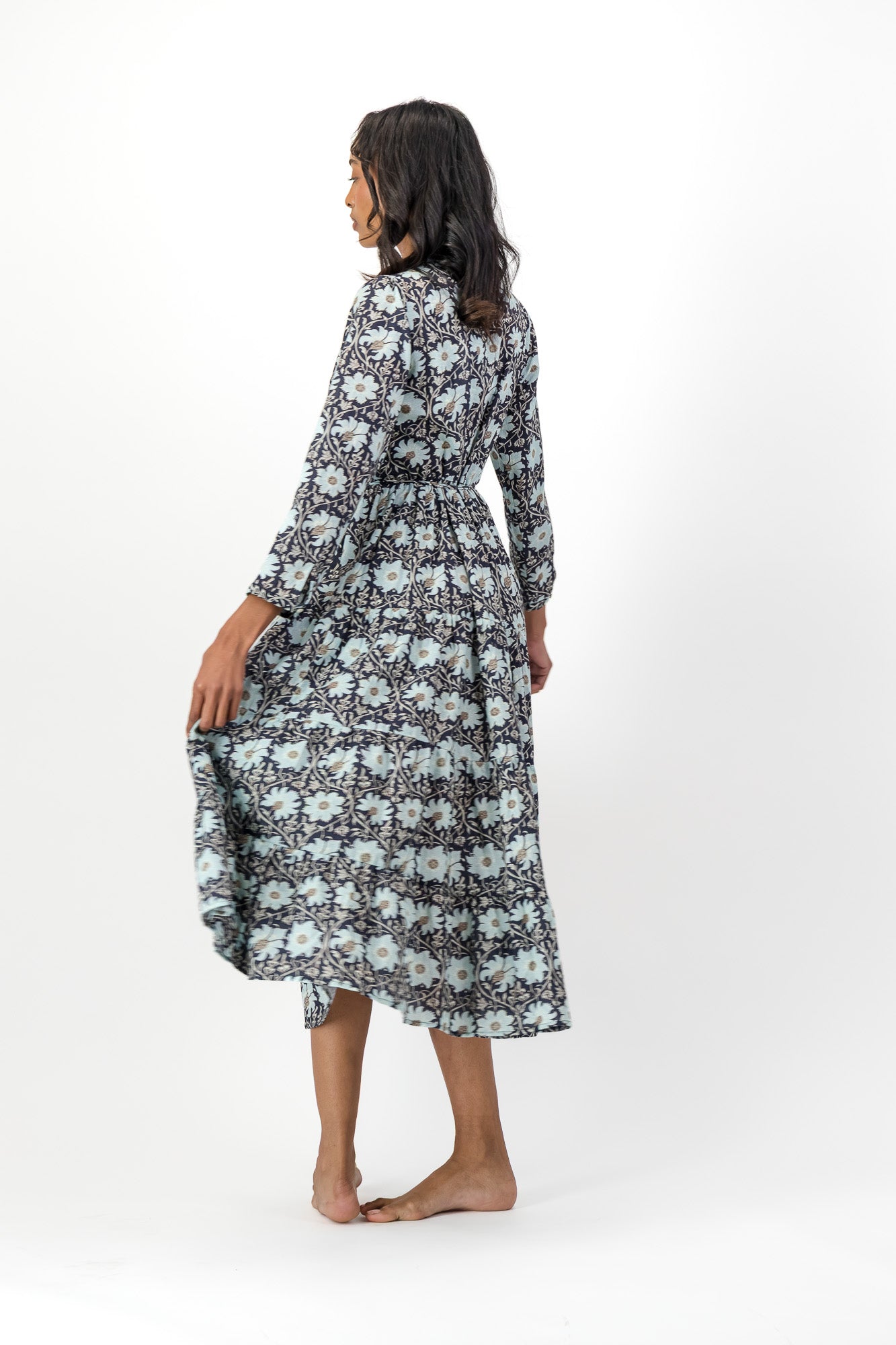 Isolde Dress - Petrol Rose