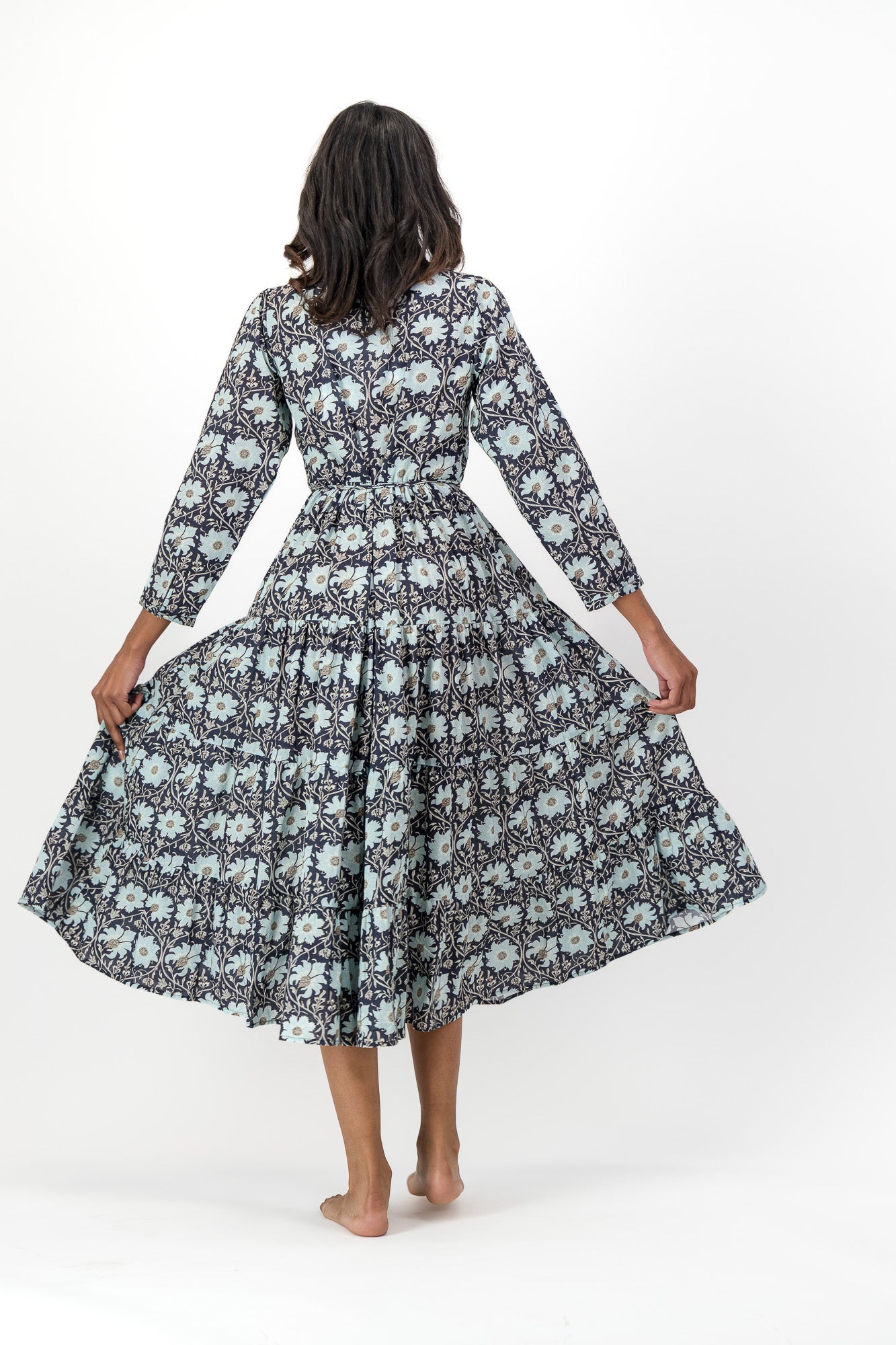 Isolde Dress - Petrol Rose