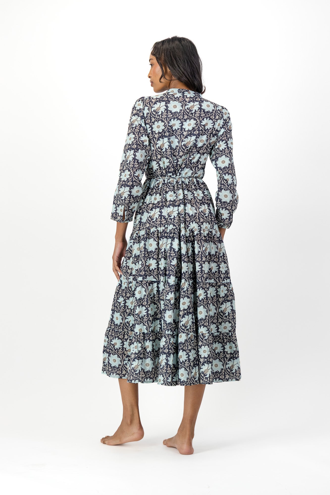 Isolde Dress - Petrol Rose