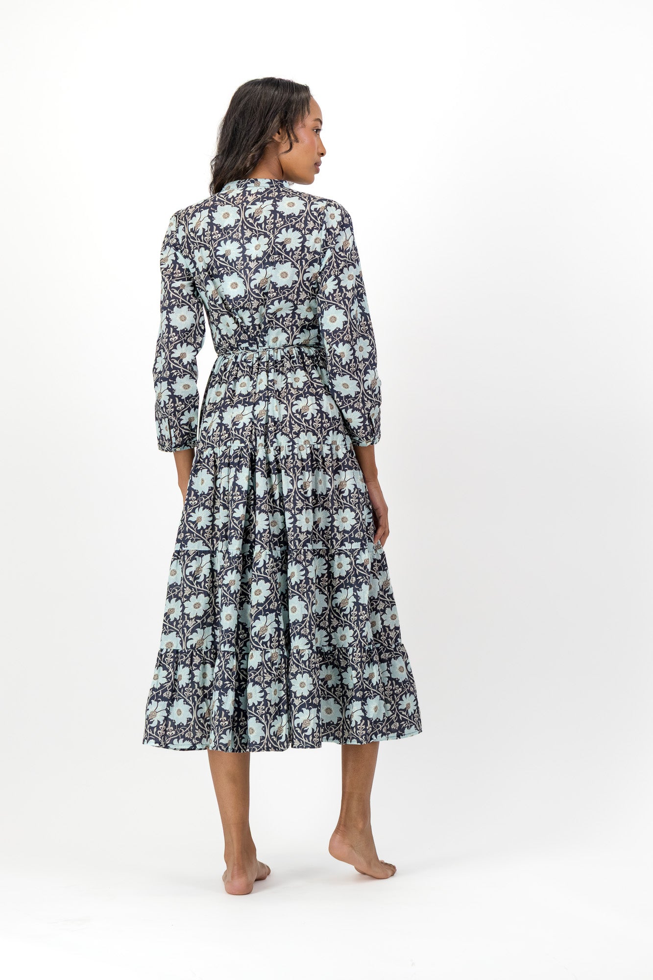 Isolde Dress - Petrol Rose