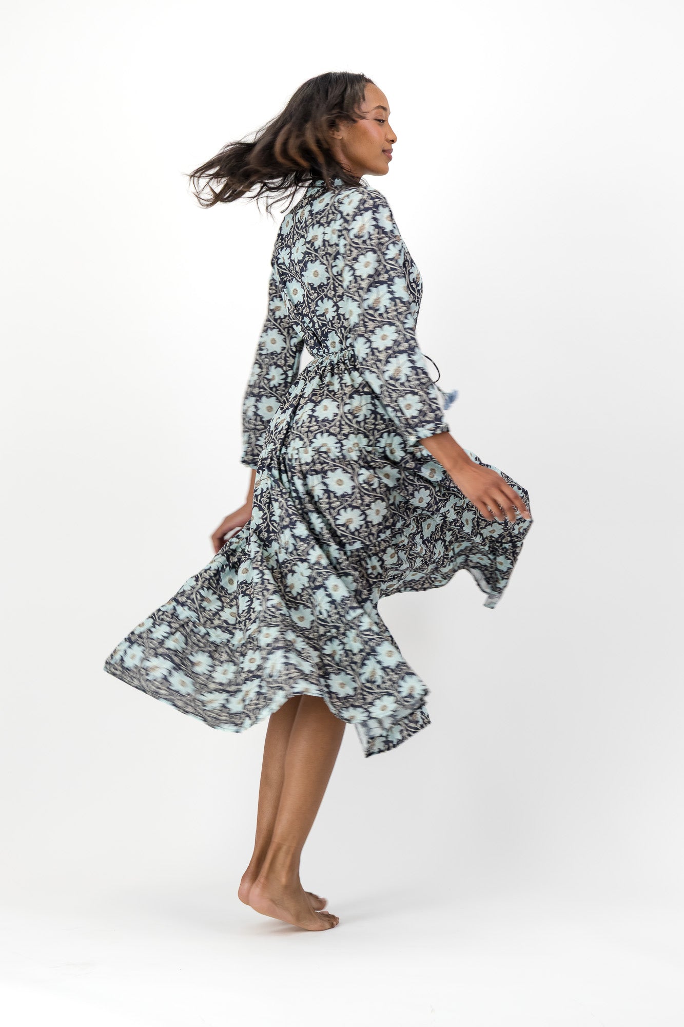 Isolde Dress - Petrol Rose