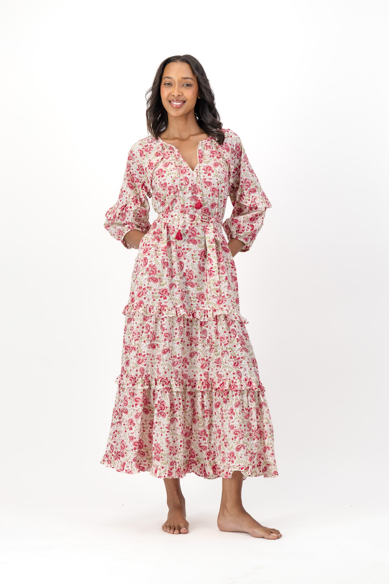 Rio Dress - Red Paisley