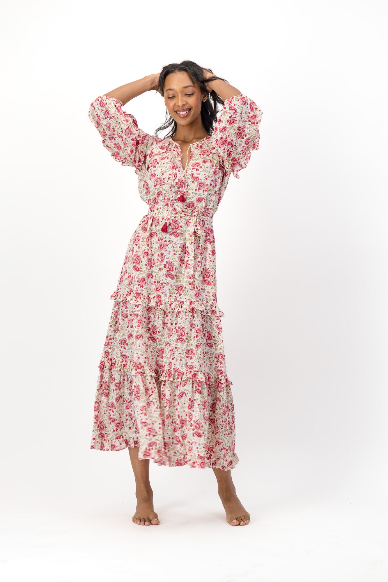Rio Dress - Red Paisley