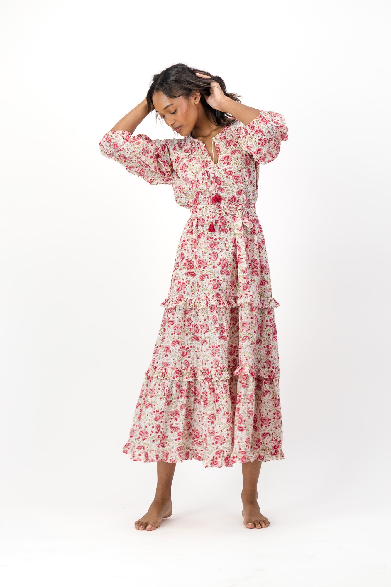 Rio Dress - Red Paisley