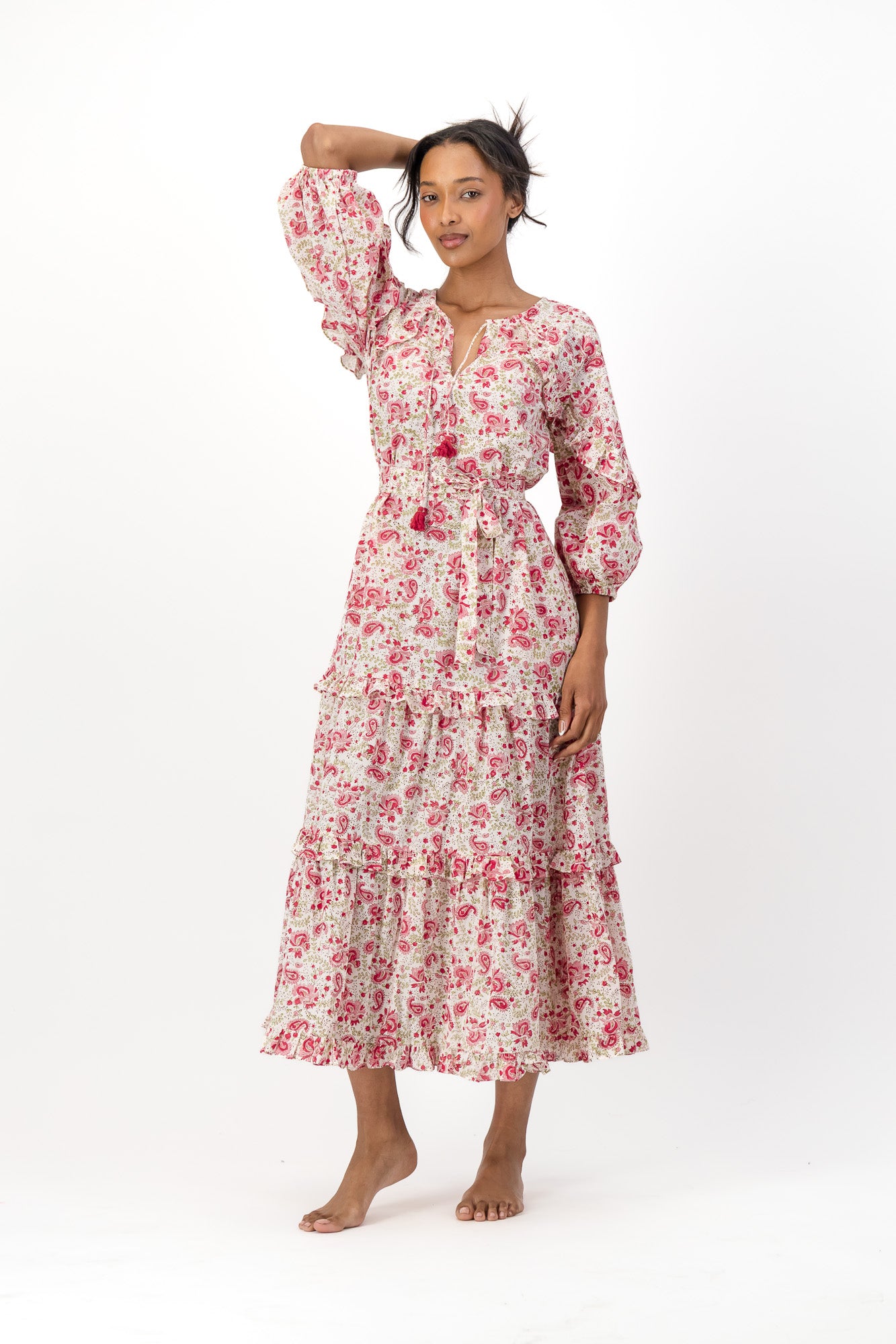 Rio Dress - Red Paisley