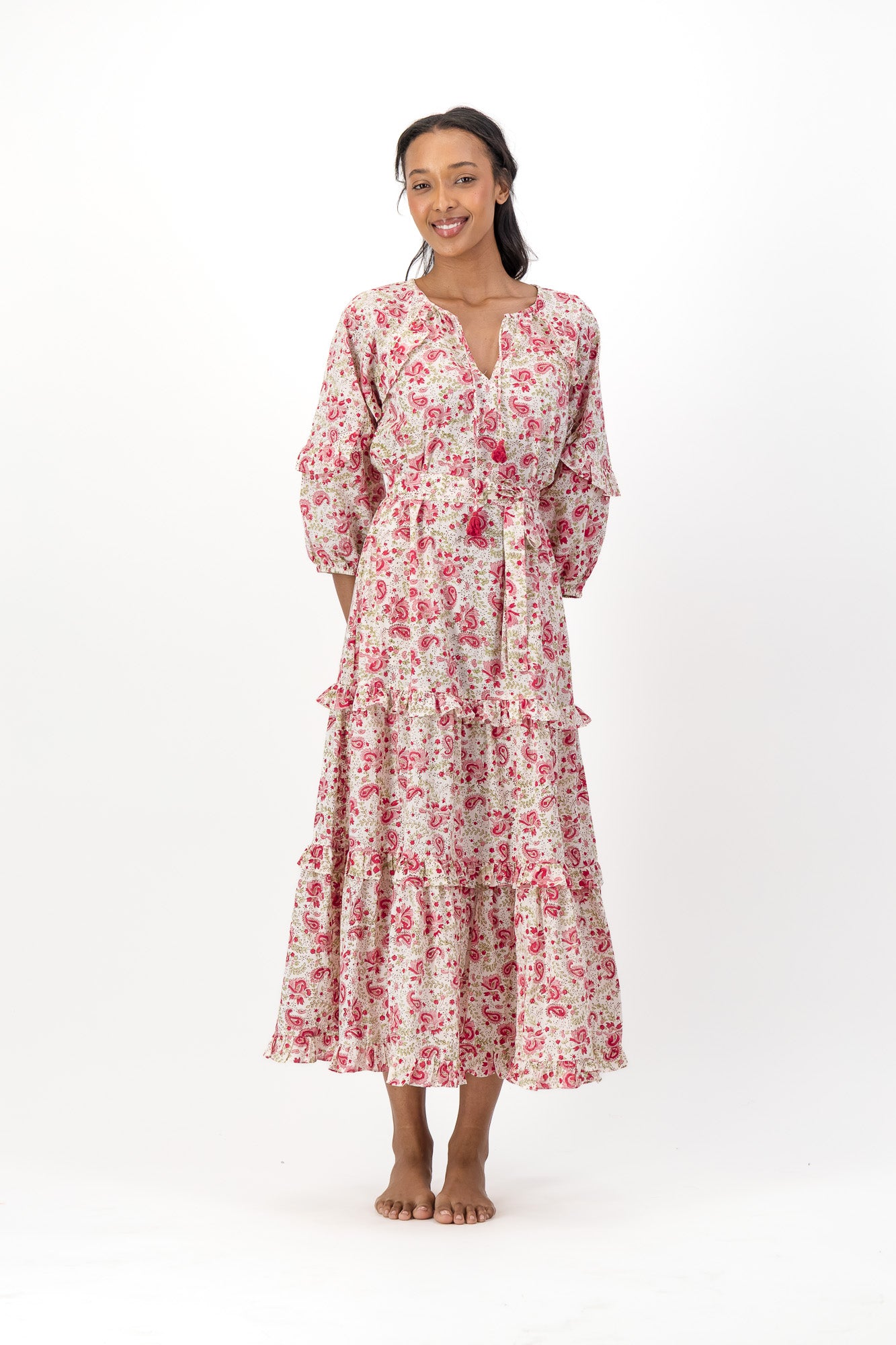 Rio Dress - Red Paisley