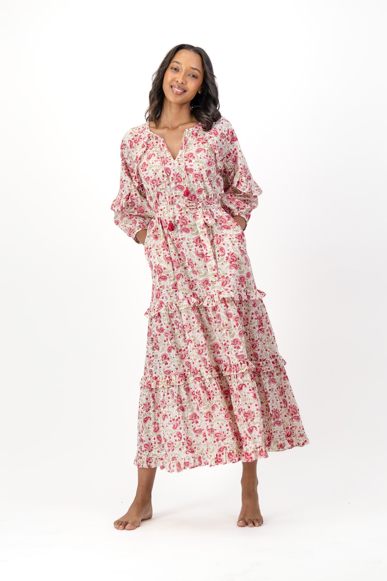 Rio Dress - Red Paisley