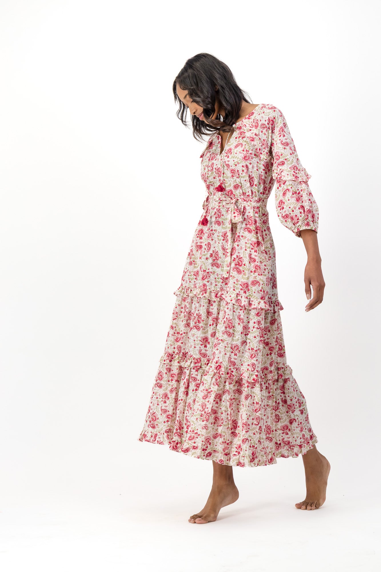 Rio Dress - Red Paisley