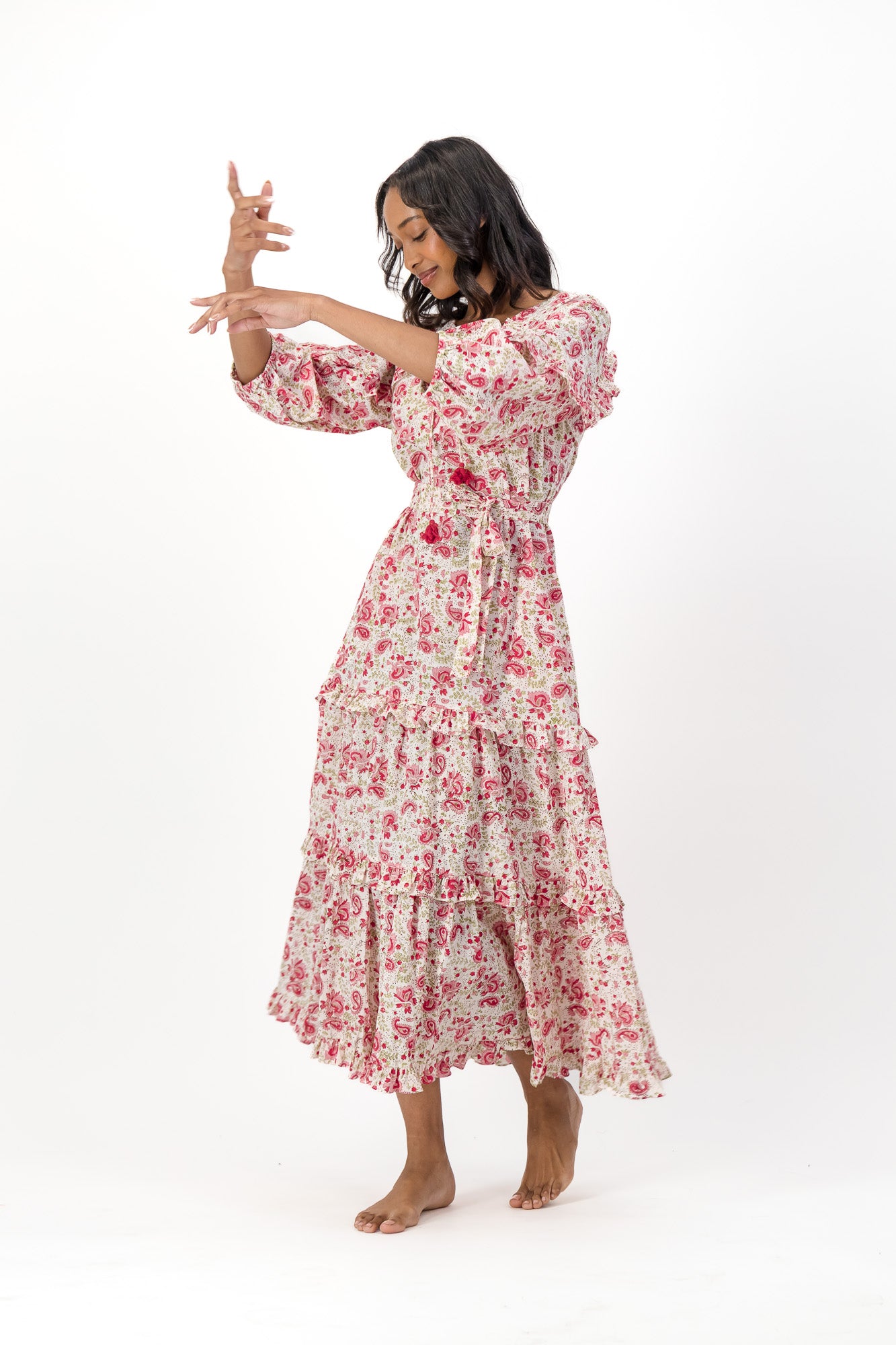 Rio Dress - Red Paisley