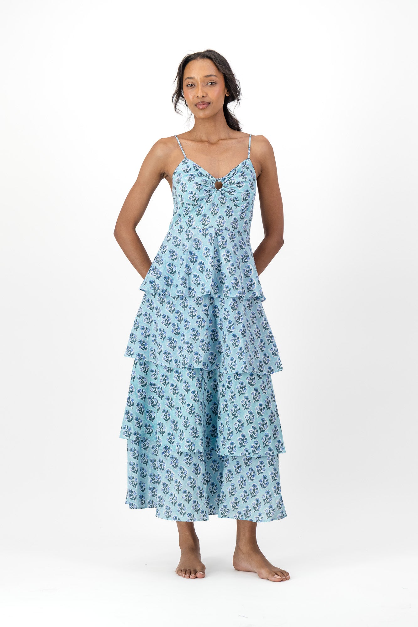 Sun Frill Dress - Blue Bell Sun Frill Dress - Blue Bell