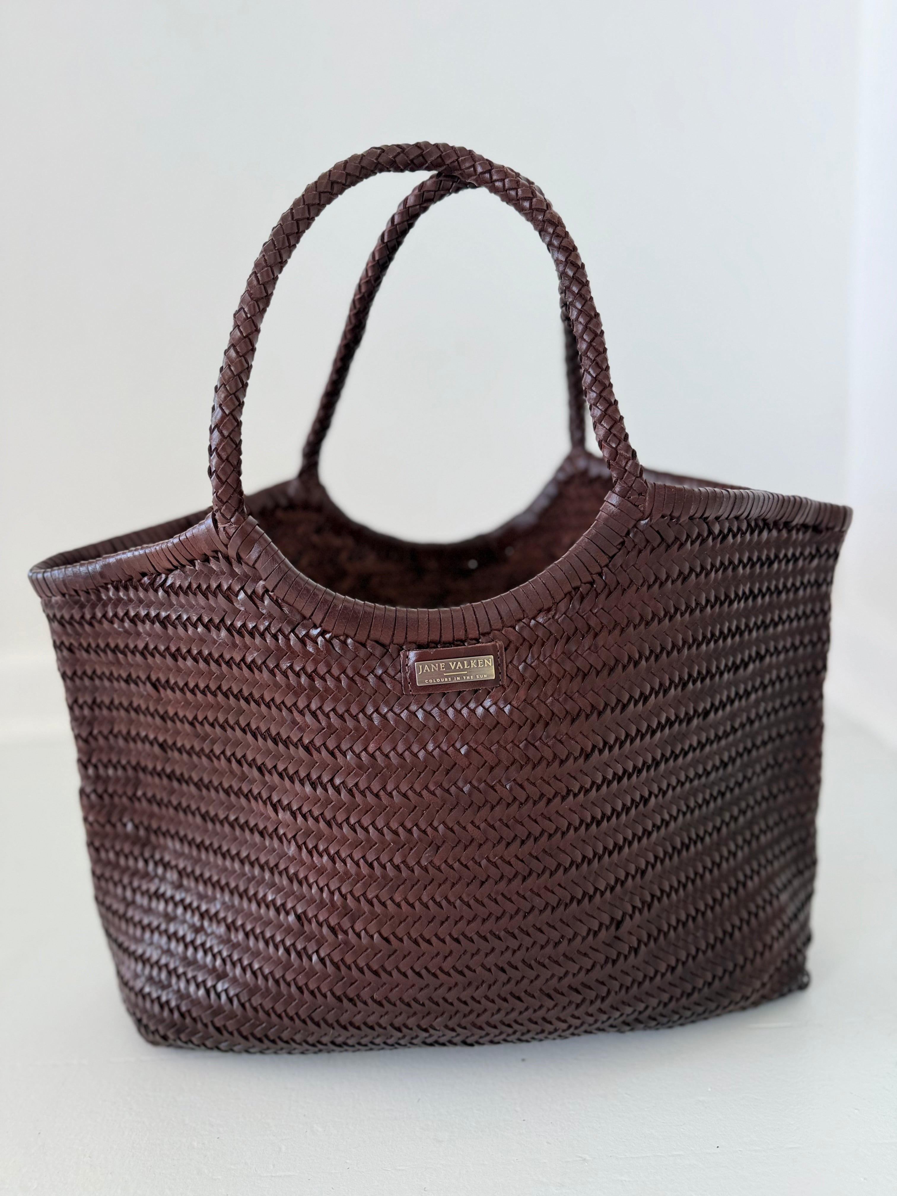 Large Leather Braided Bag - Coco