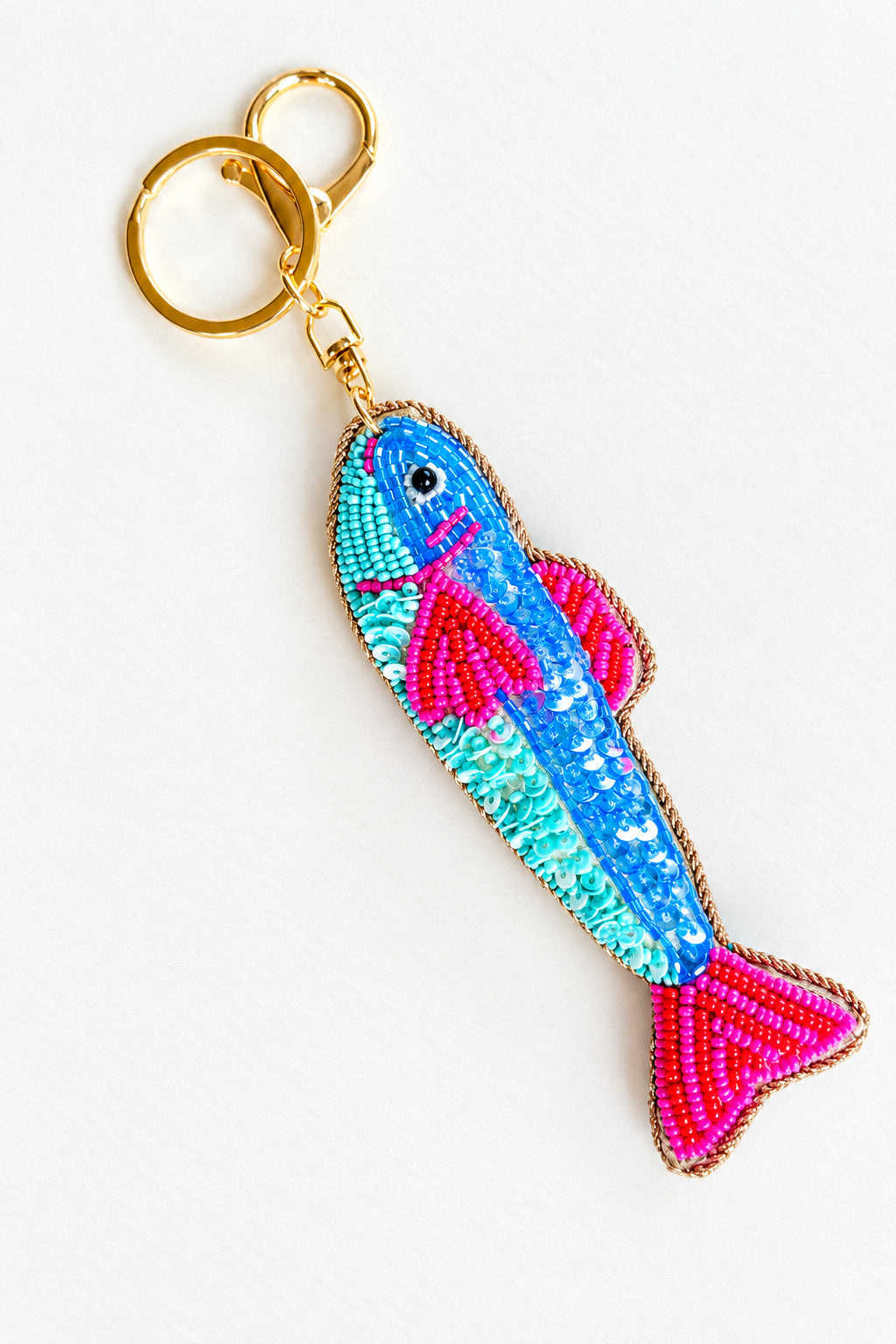 Bag Charm - Blue Shimmer Fish