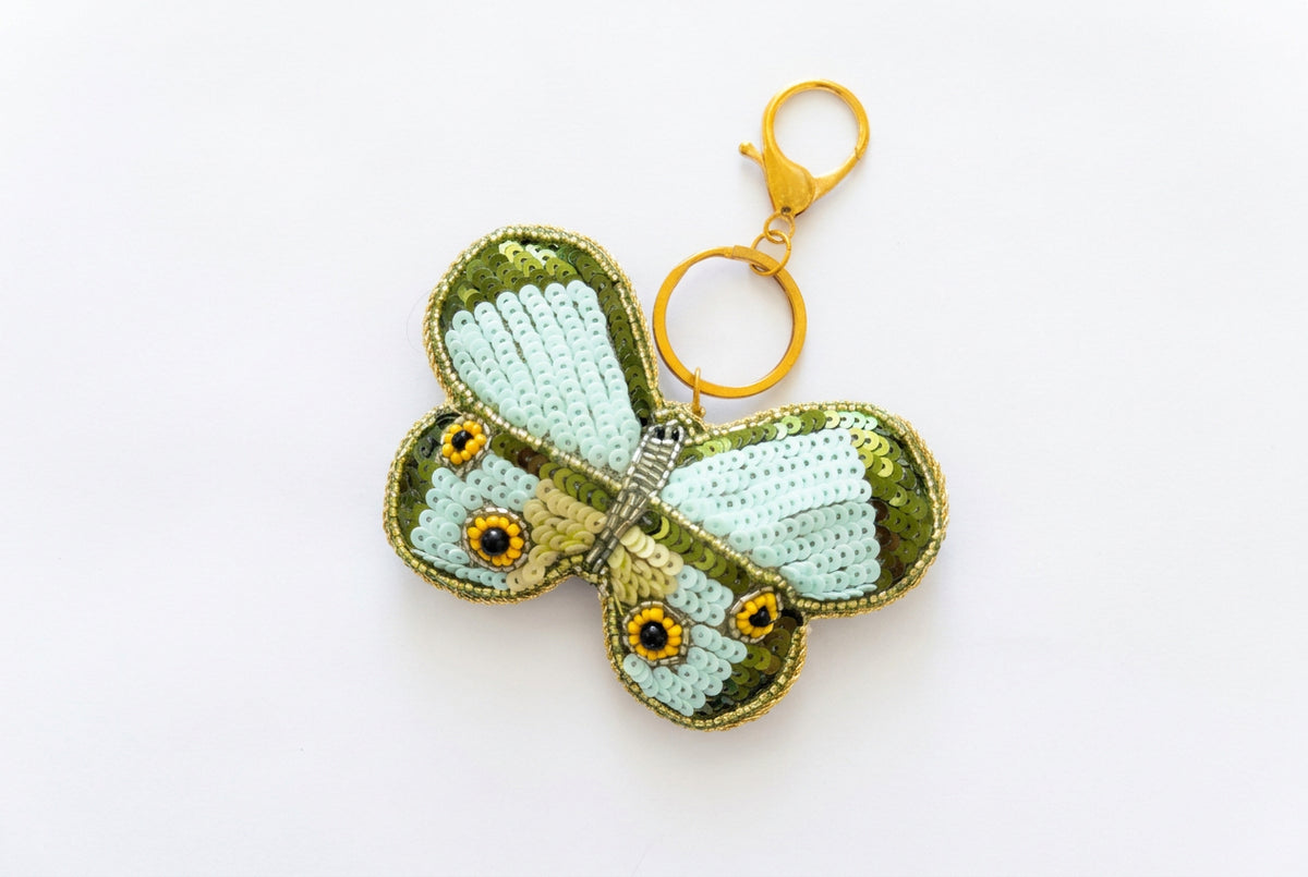 Bag Charm - Dots Butterfly
