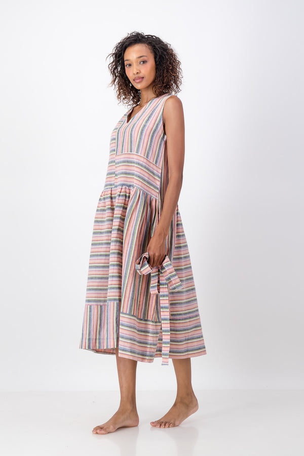 Margaux Dress Handloom - Match Stick