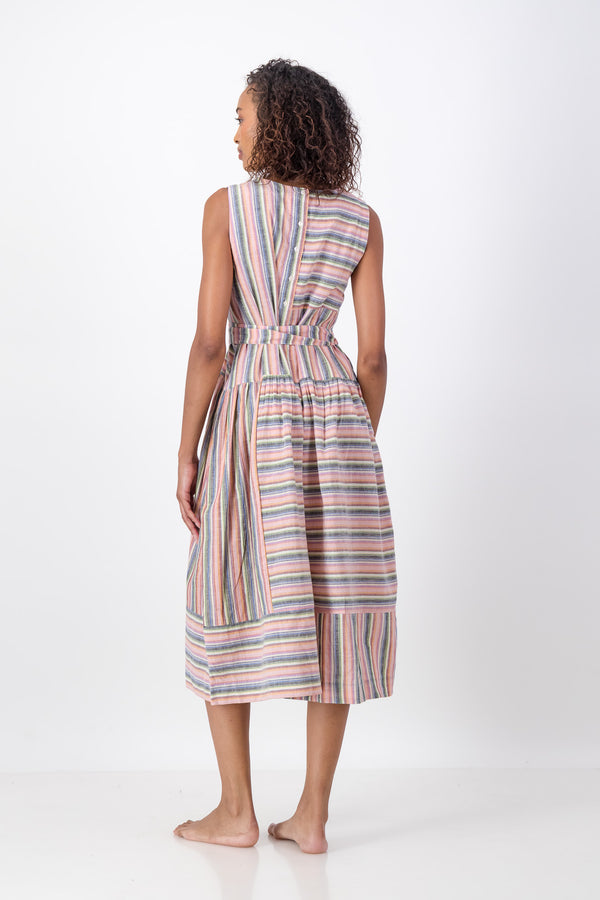 Margaux Dress Handloom - Match Stick