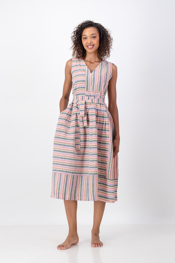 Margaux Dress Handloom - Match Stick