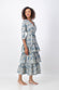 Fish Tail Dress - Vintage Denim Bloom