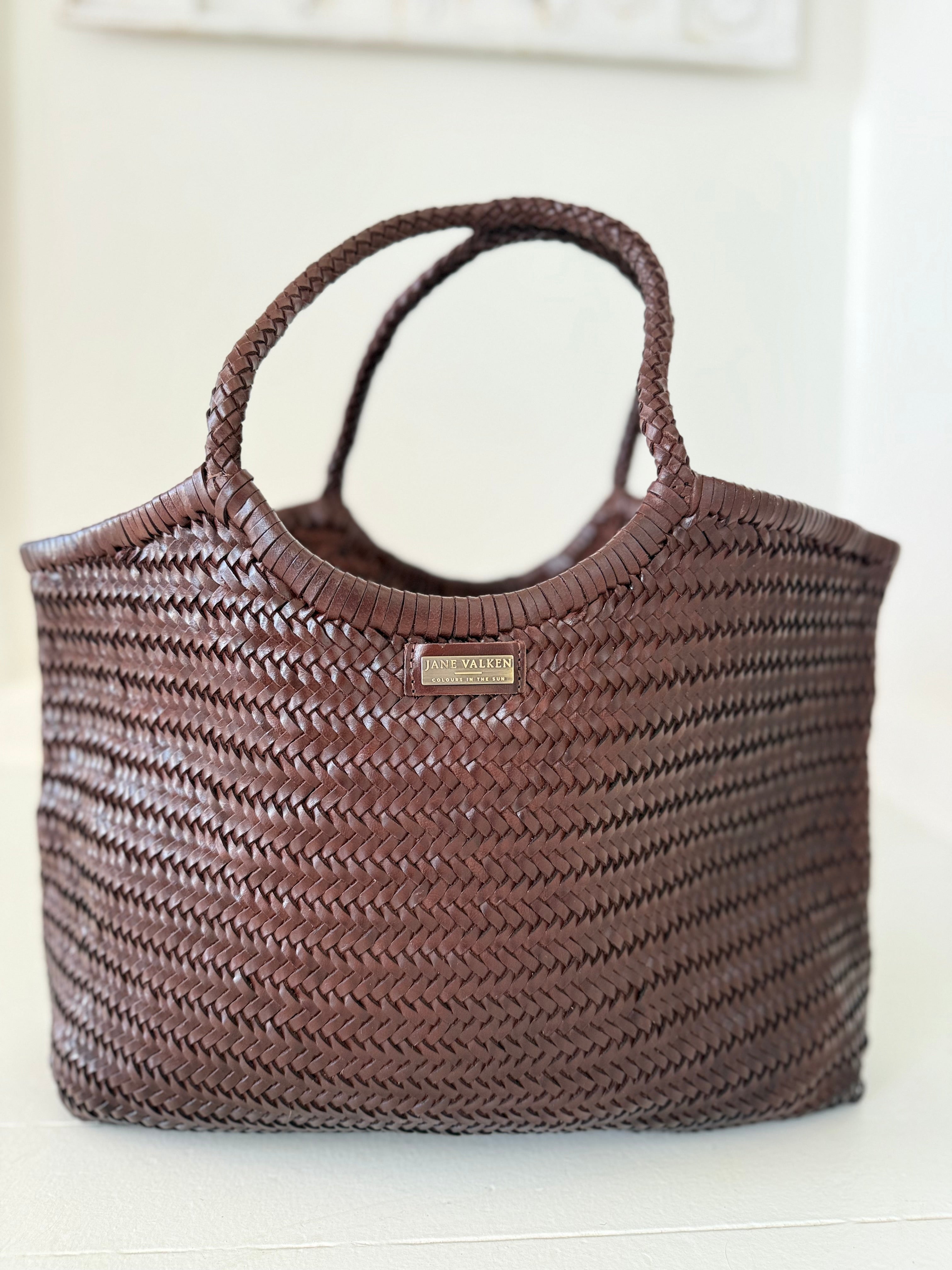 Large Leather Braided Bag - Coco