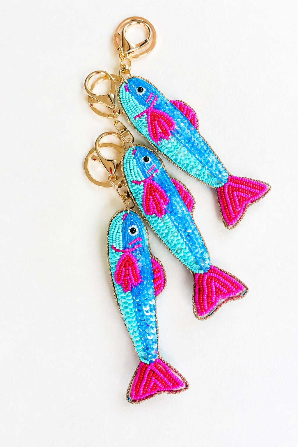 Bag Charm - Blue Shimmer Fish