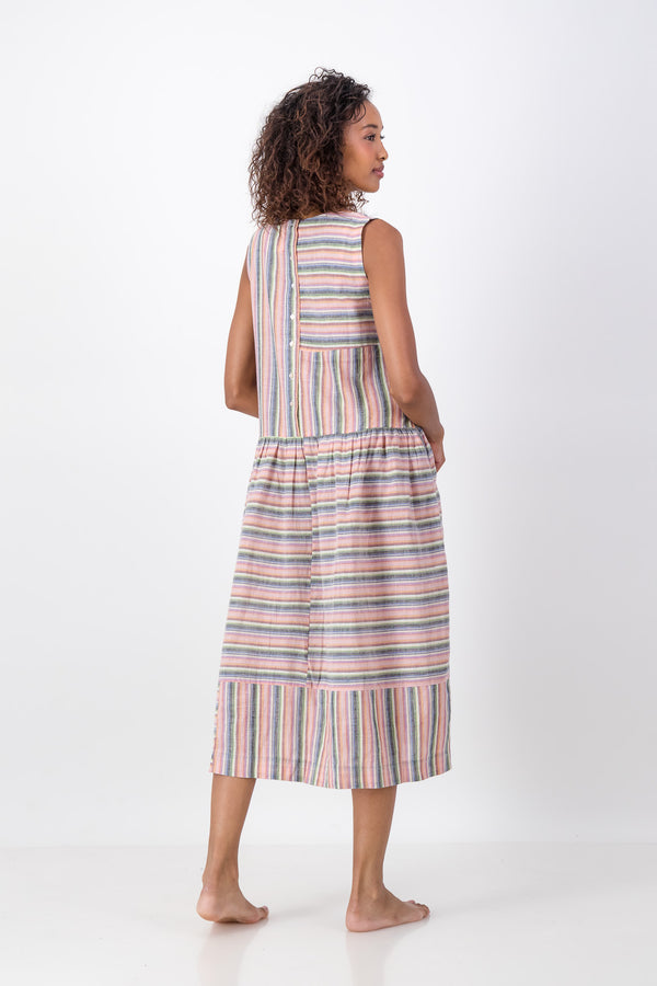 Margaux Dress Handloom - Match Stick