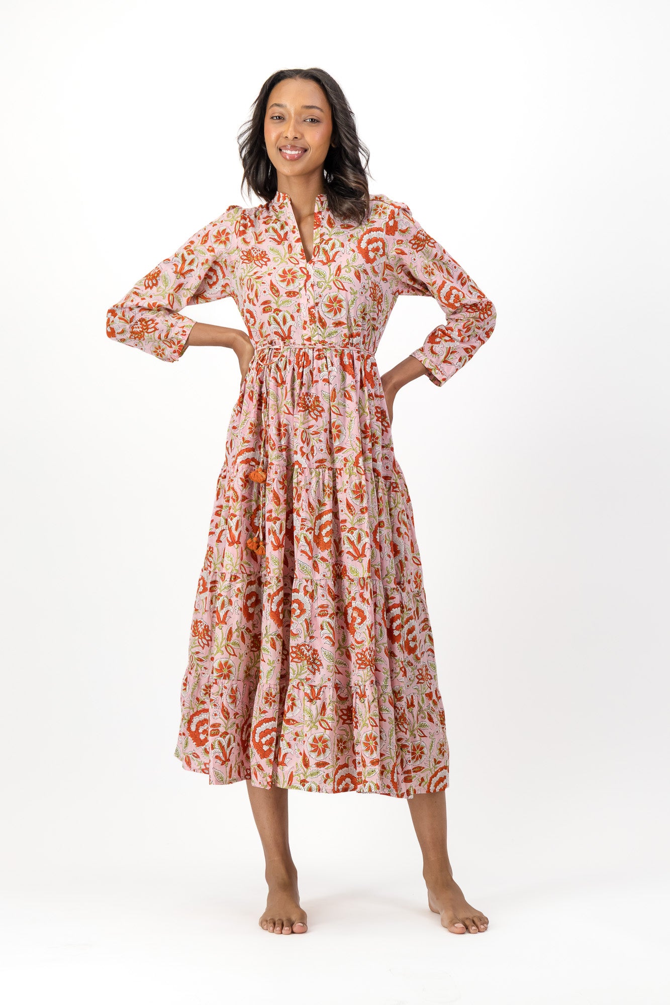 Isolde Dress - Pink Swirl