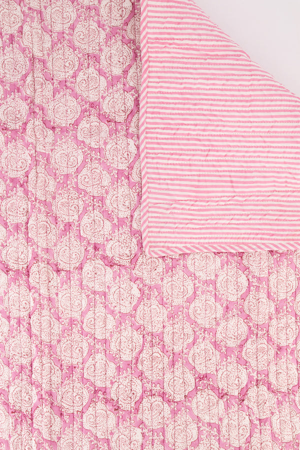 Baby / Picnic Quilt - Pink Paisley