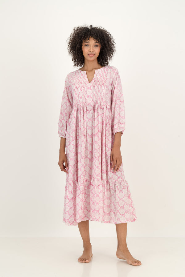 Neave Block Pleated - Pink Rose