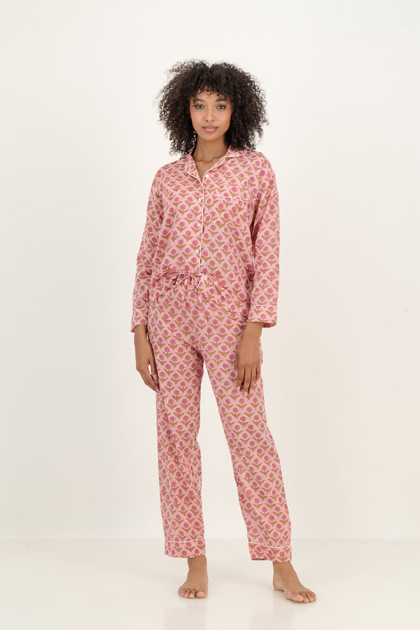Pyjama with Longs - Tobacco Rose