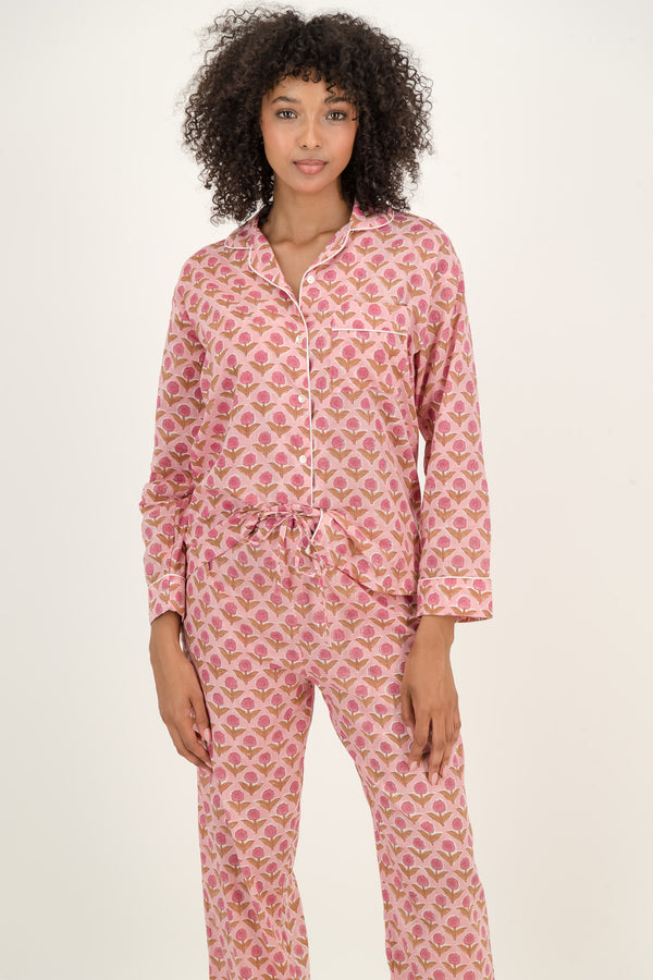 Pyjama with Longs - Tobacco Rose