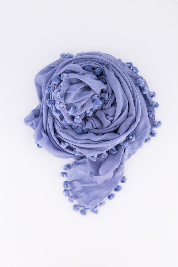 Cotton Silk Handloom Stole - Lavender Love